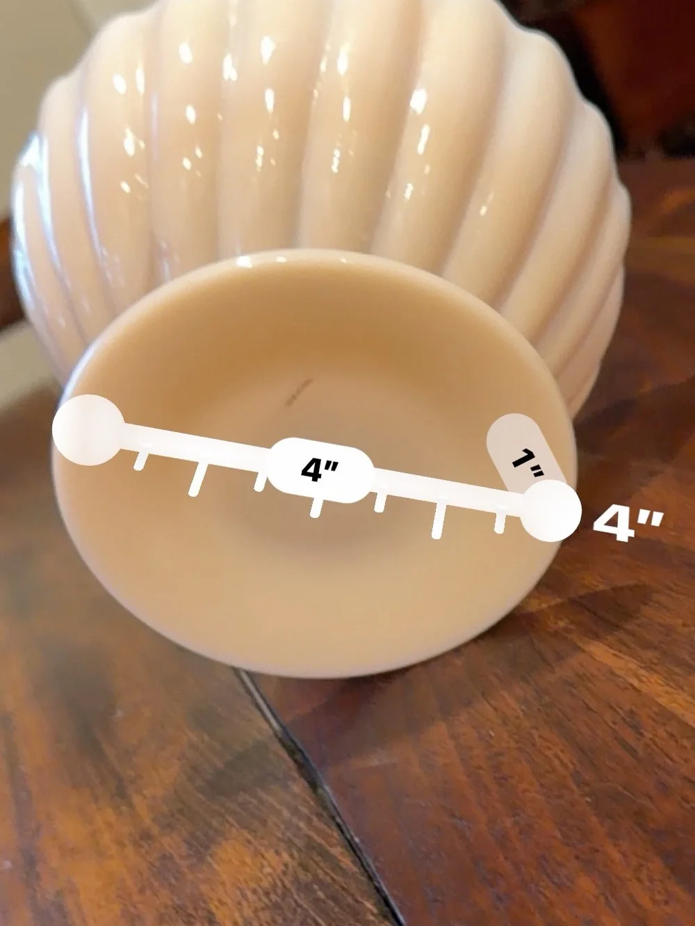 Vintage Cambridge Glass Co. Crown Tuscan seashell pedestal bowl Opalescent Pink